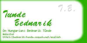 tunde bednarik business card